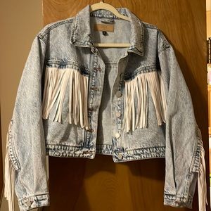 Blanknyc fringe jacket